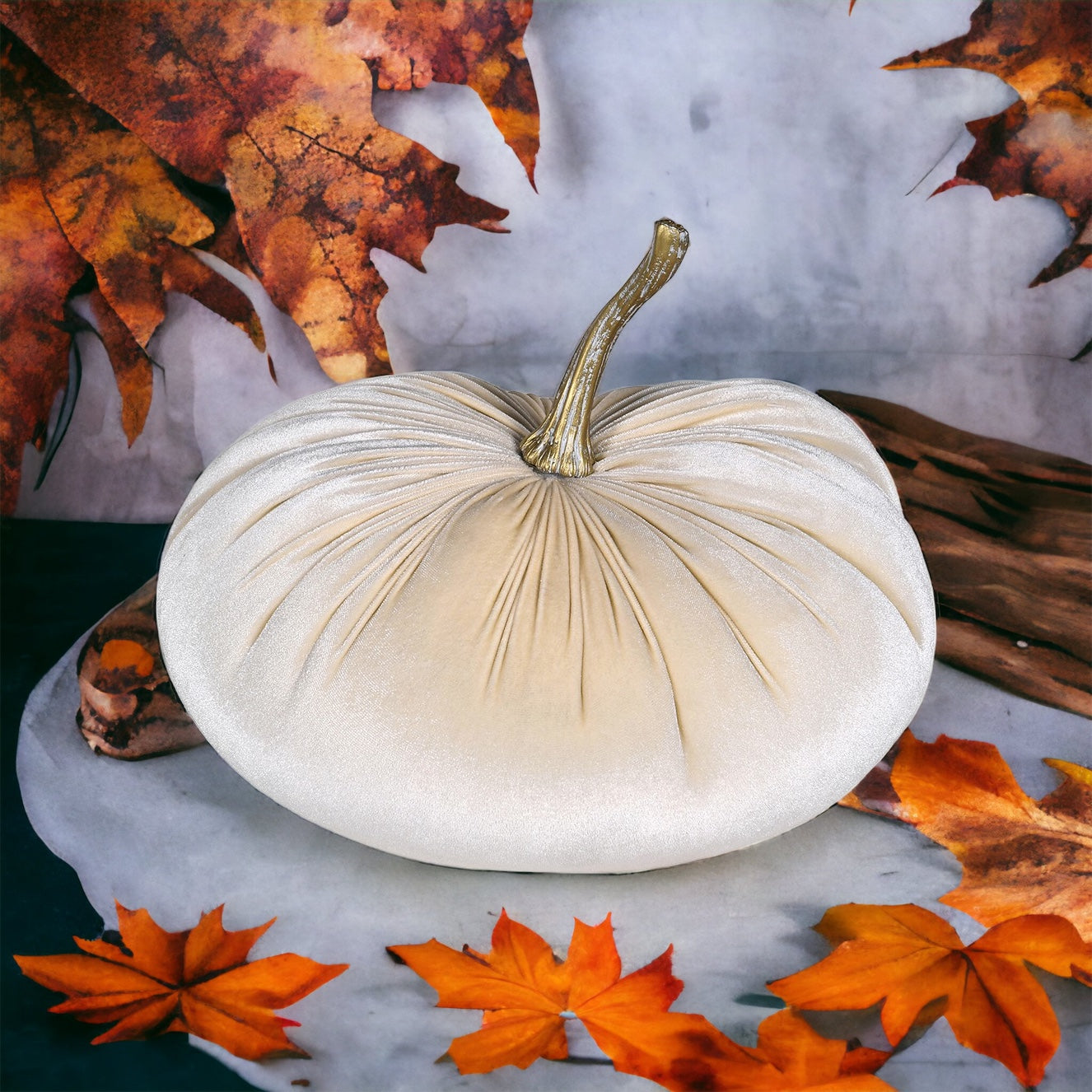 Ivory Decorative Pumpkin
