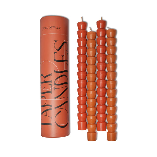 Taper Candle Set - Red & Terracota (Set of 4)