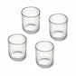 Sorrento Ridged Stemless Glasses - Set of 4