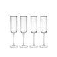 Sorrento Ridged Crystal Flutes - Set of 4