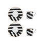 Luxe Deco China Espresso Cups and Saucers with Geometric Stripe - Set of 2