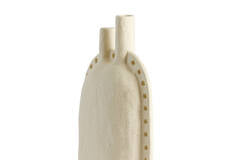 Varazza Cermaic Matte Beige Vase 28.5cm