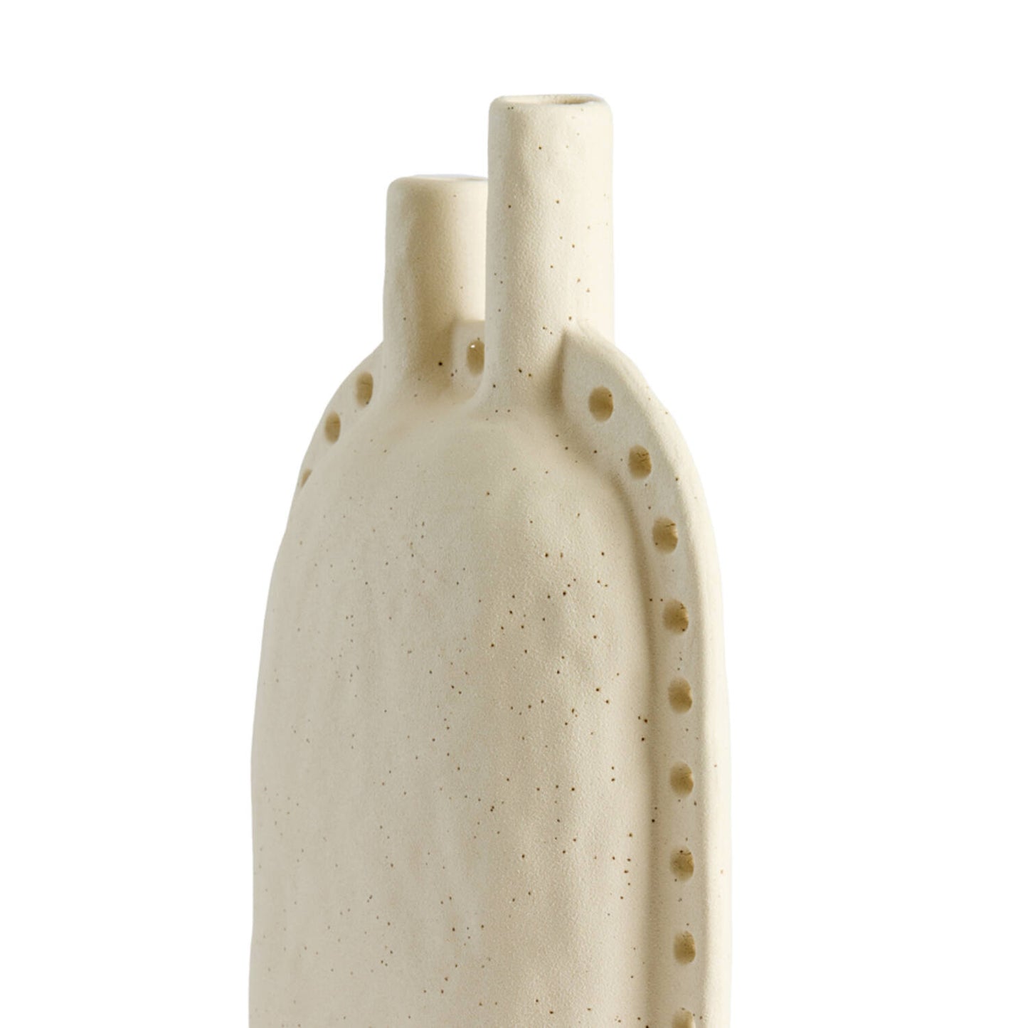 Varazza Ceramic Matte Beige Vase 38cm