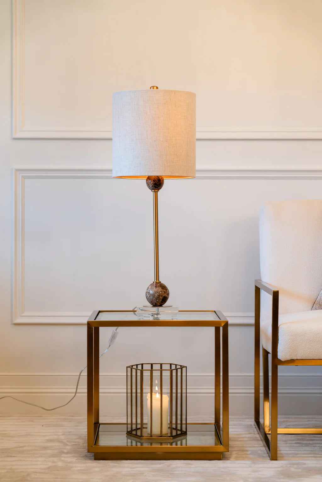 Marble Brass Table Lamp