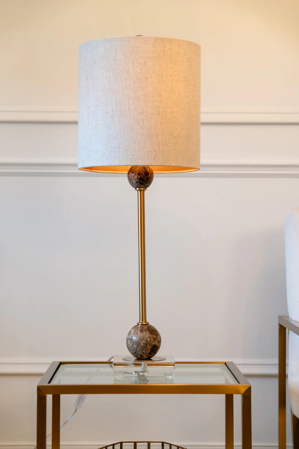 Marble Brass Table Lamp