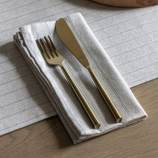 Natural Striped Napkin (4 Pack)