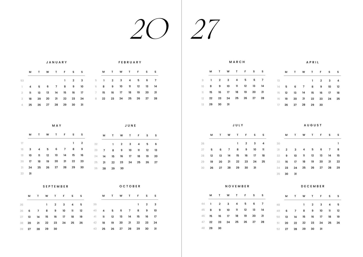Cozy Planner 2027 – Latte Brown