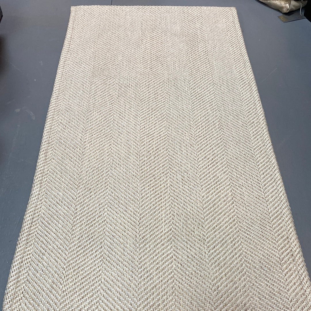 Beige Herringbone Washable Runner 60x120cm