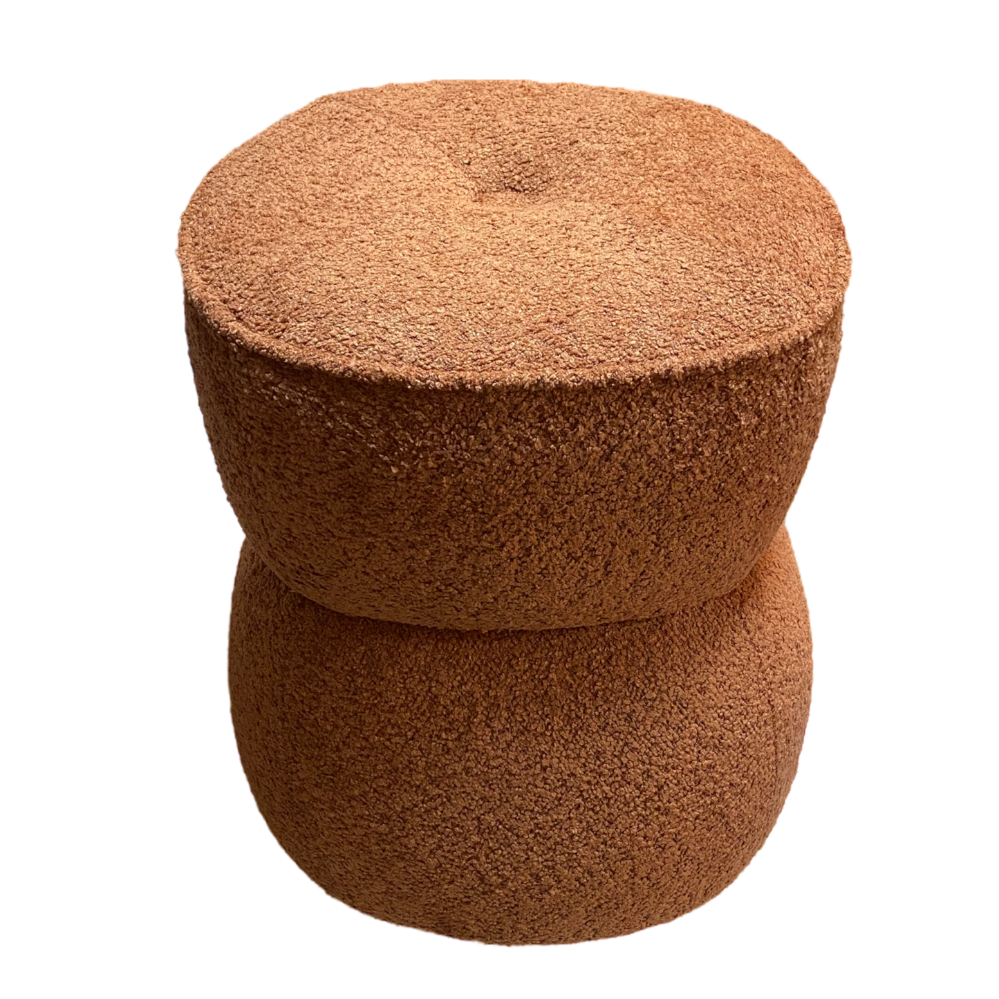 Terracotta Bouclé Footstool