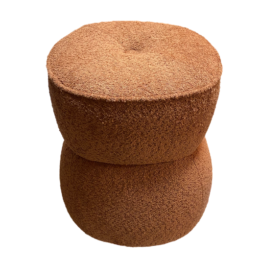 Terracotta Bouclé Footstool