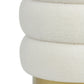 Cream & Gold Teddy Footstool