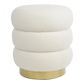 Cream & Gold Teddy Footstool