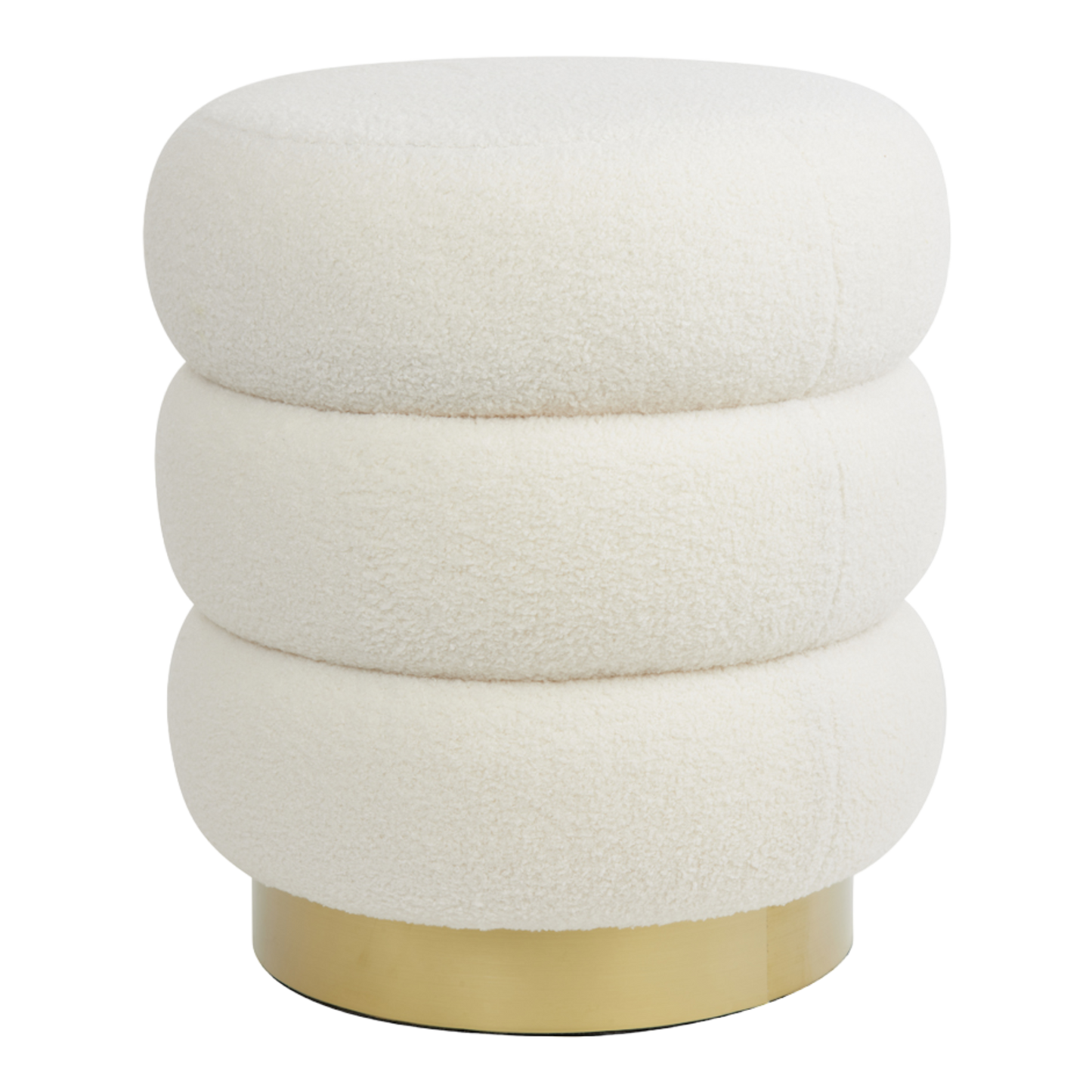 Cream & Gold Teddy Footstool