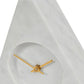 White Marble Triangular Mantel Clock