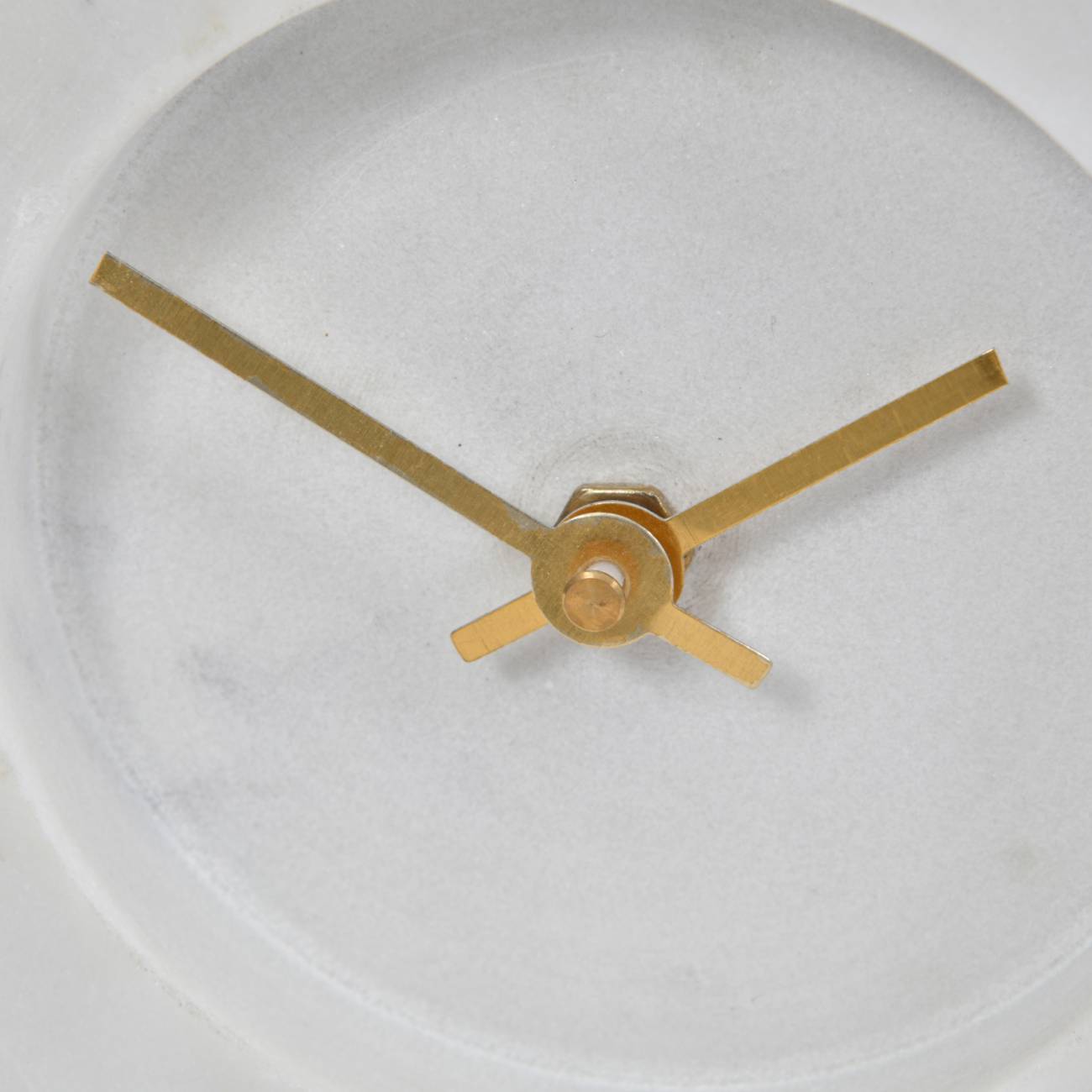 White Marble Triangular Mantel Clock