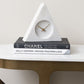 White Marble Triangular Mantel Clock