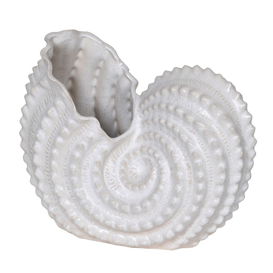 Deco White Ceramic Shell