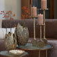 Ribbed Glass Antique Gold Nest of Tables