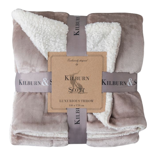 Taupe Sterling Sherpa Throw