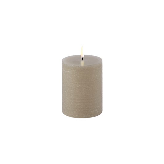 Uyuni 7.8x10cm LED Candle Sandstone