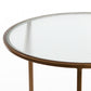 Ribbed Glass Antique Gold Nest of Tables